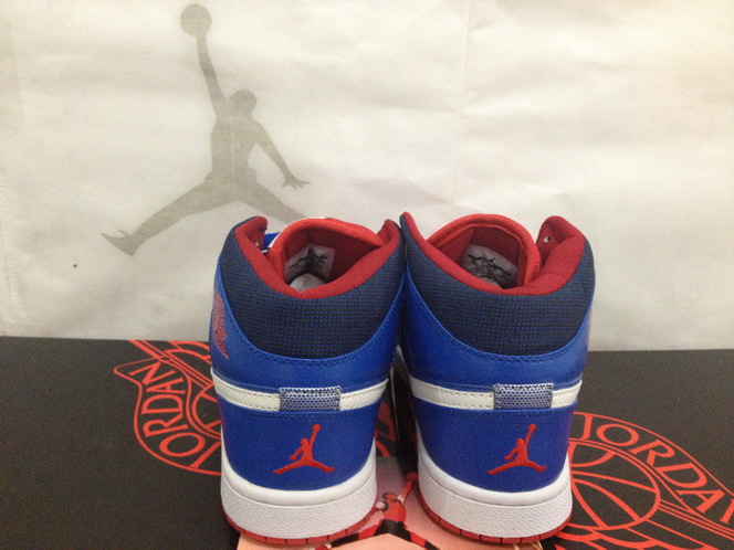 Air Jordan 1 Men Shoes White/Red/Blue Online